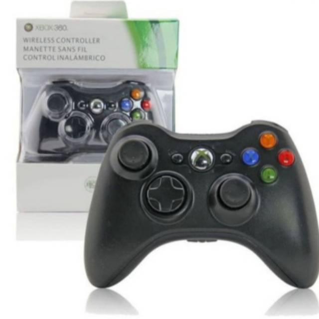 Stick Xbox 360 PC Original Wireless Hitam Controller Gamepad