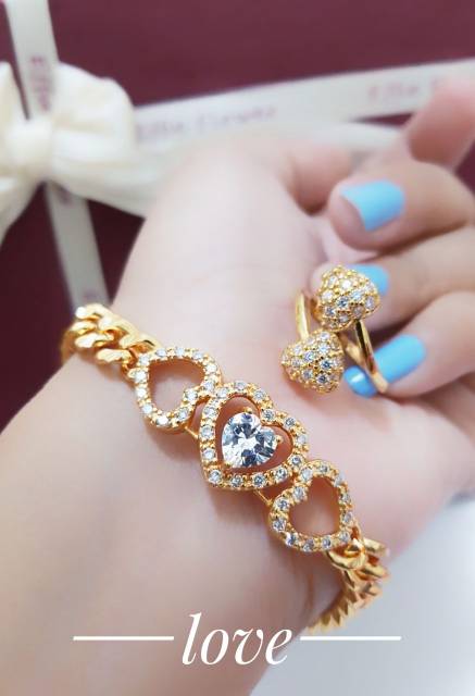Full set perhiasan love xuping