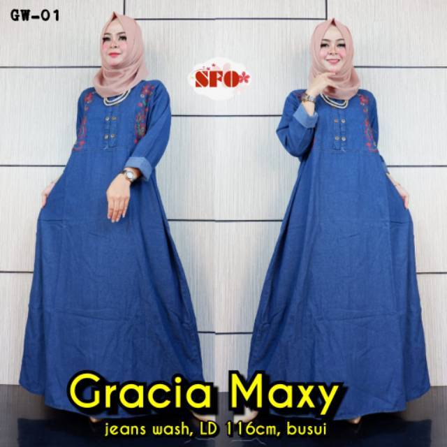 30 Trend Terbaru Shopee  Gamis  Jeans  Terbaru My Little 