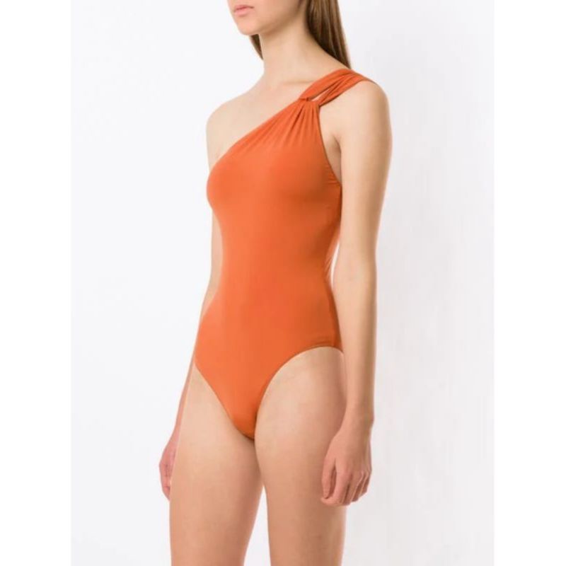 Baju renang wanita XAVIER One Piece Swimsuit One shoulder baju renang wanita orange swimwear korea