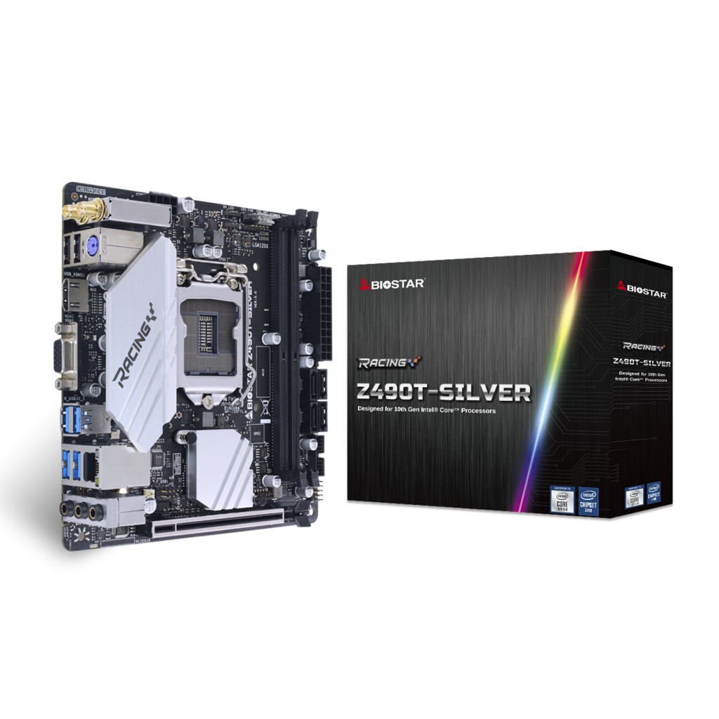 BIOSTAR Motherboard RACING Z490T-SILVER Intel Z490 LGA1200 DDR4 ATX