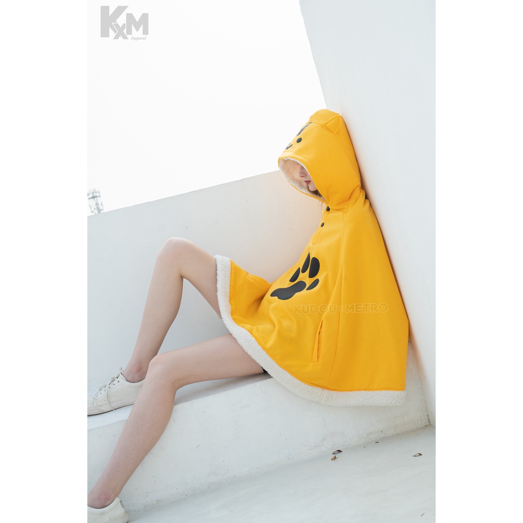 HOODIE NEKO OYEN KUCING OREN JUBAH NEKO ORANGE COSPLAY KAWAII