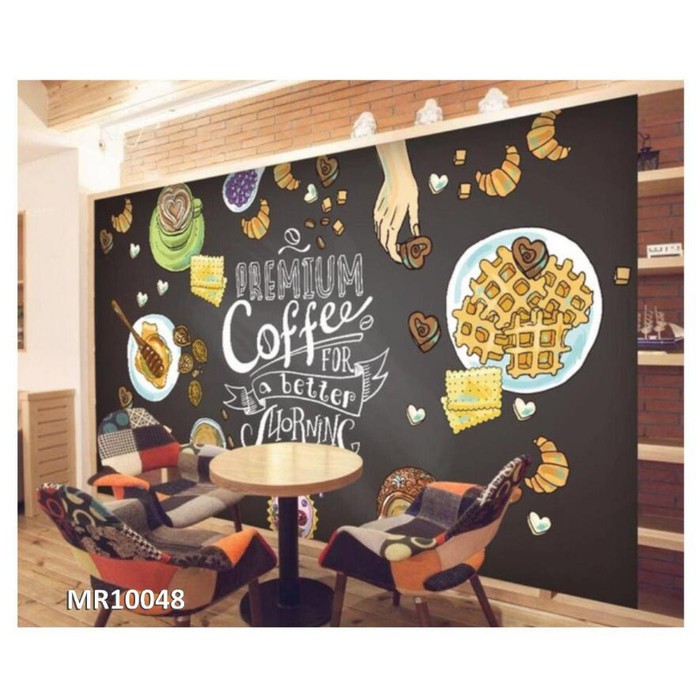 Mural Photowall Wallpaper Dinding Photowall Mural Motif Modern Cafe Elegan