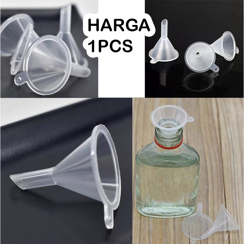 Corong Mini Plastik Transparan Untuk Botol Parfum Isi Minyak Esensial