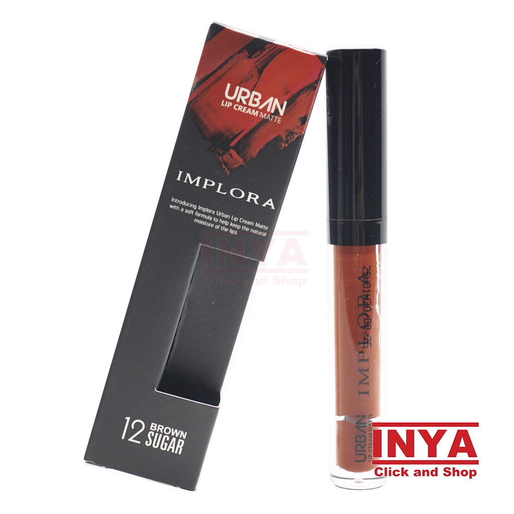 IMPLORA URBAN LIP CREAM MATTE 12 BROWN SUGAR 2.9gr