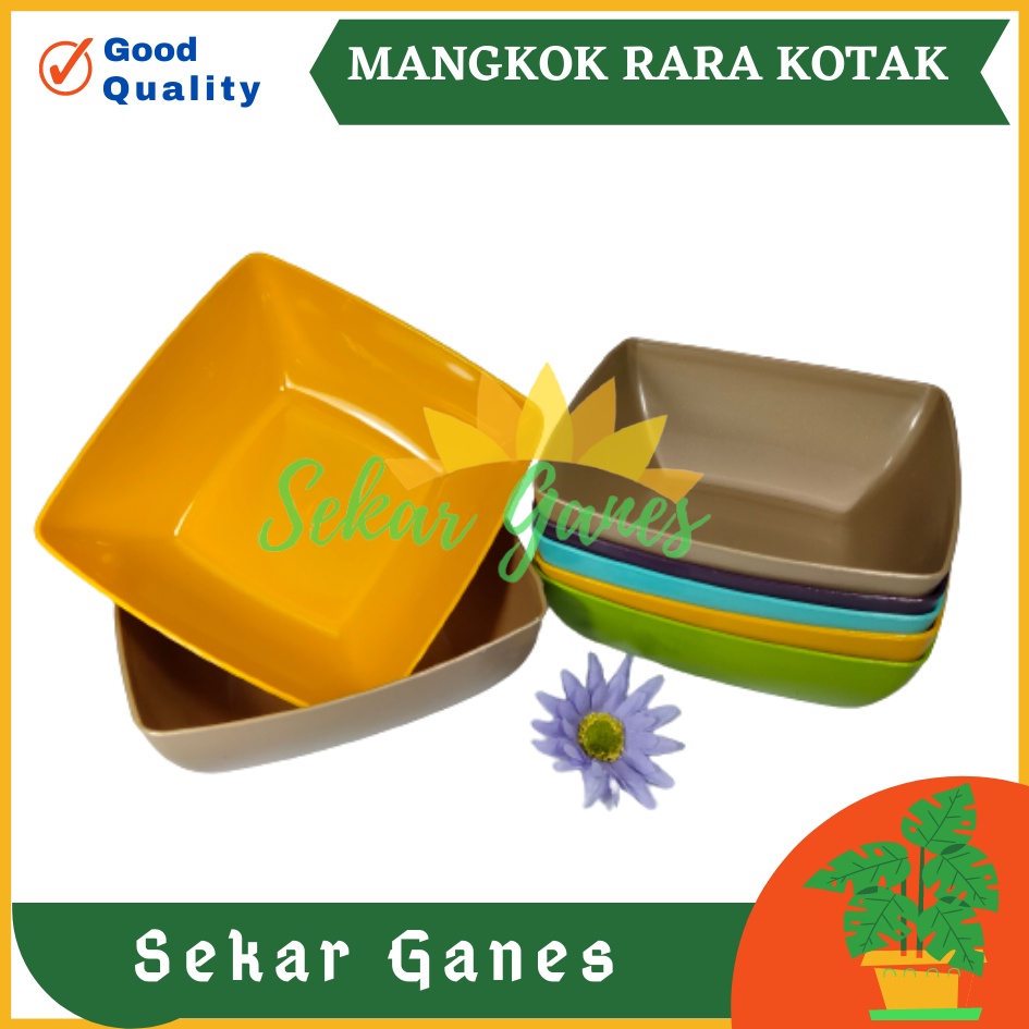 Sekarganes Mangkok Plastik Kotak No BPA Free Mangkok Kotak Murah Mangkuk Sup Saji Bahan Tebal Kotak