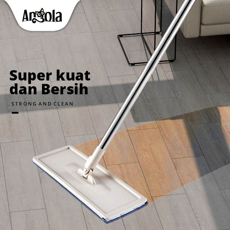 Alat pel Super Mop praktis Alat Pel Putar Plastik Alat Pel Otomatis alat pel modern