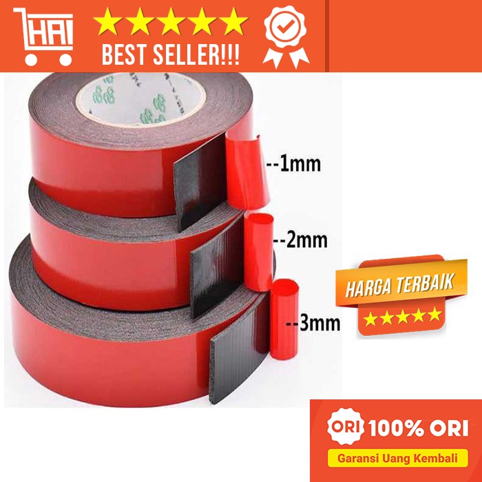 [ORIGINAL] DOUBLE TAPE 3M 4900 24MM DAN 12MM - DOUBLE TAPE 3M VHB - DOUBLE TAPE MERAH - LEM 3M BOLAK BALIK DOBEL TIP KUAT  ANTI AIR SERBAGUNA TEMPEL DINDING KAYU BESI PLASTIK ALUMUNIUM DOBEL TIP DOBELTIP PEREKAT DOUBLETIP DOUBLE TAPE