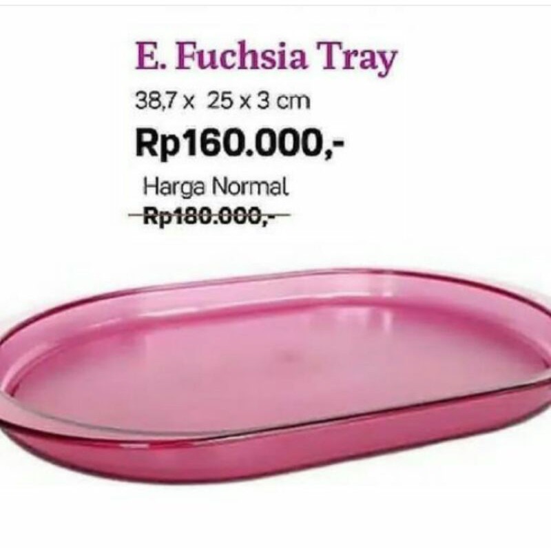Tray fuchsia Nampan hidang (Tupperware)