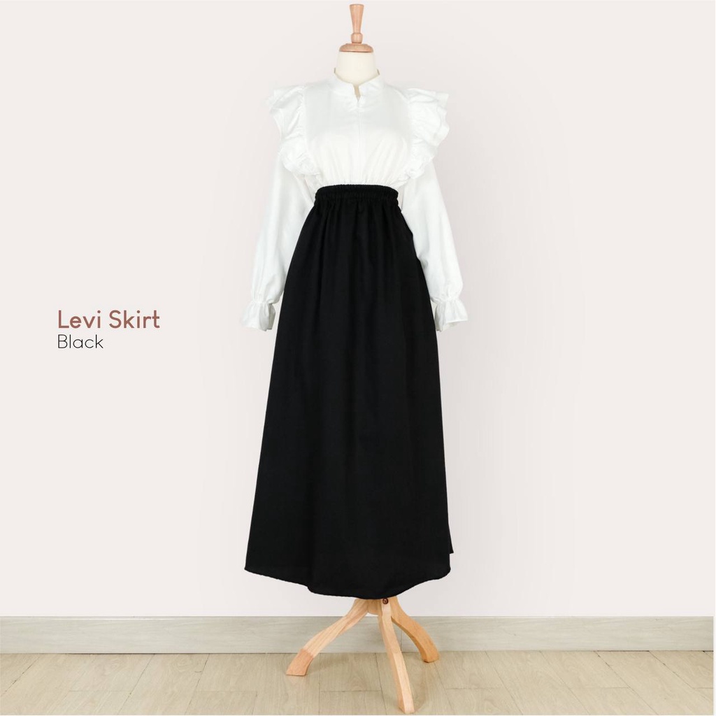 Levi Skirt | Rok Korea Polos Basic Panjang