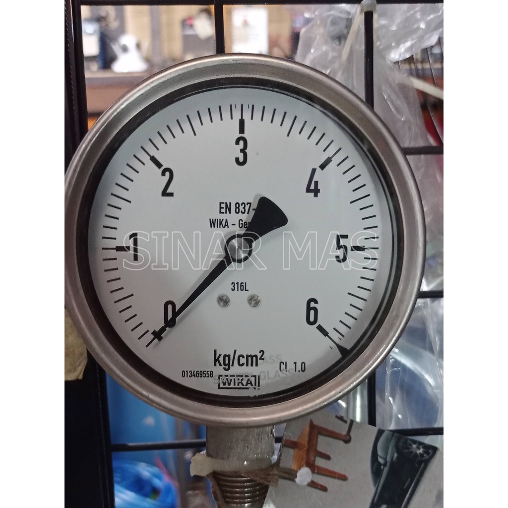 Wika Pressure Gauge en 837-1  0-6 bar