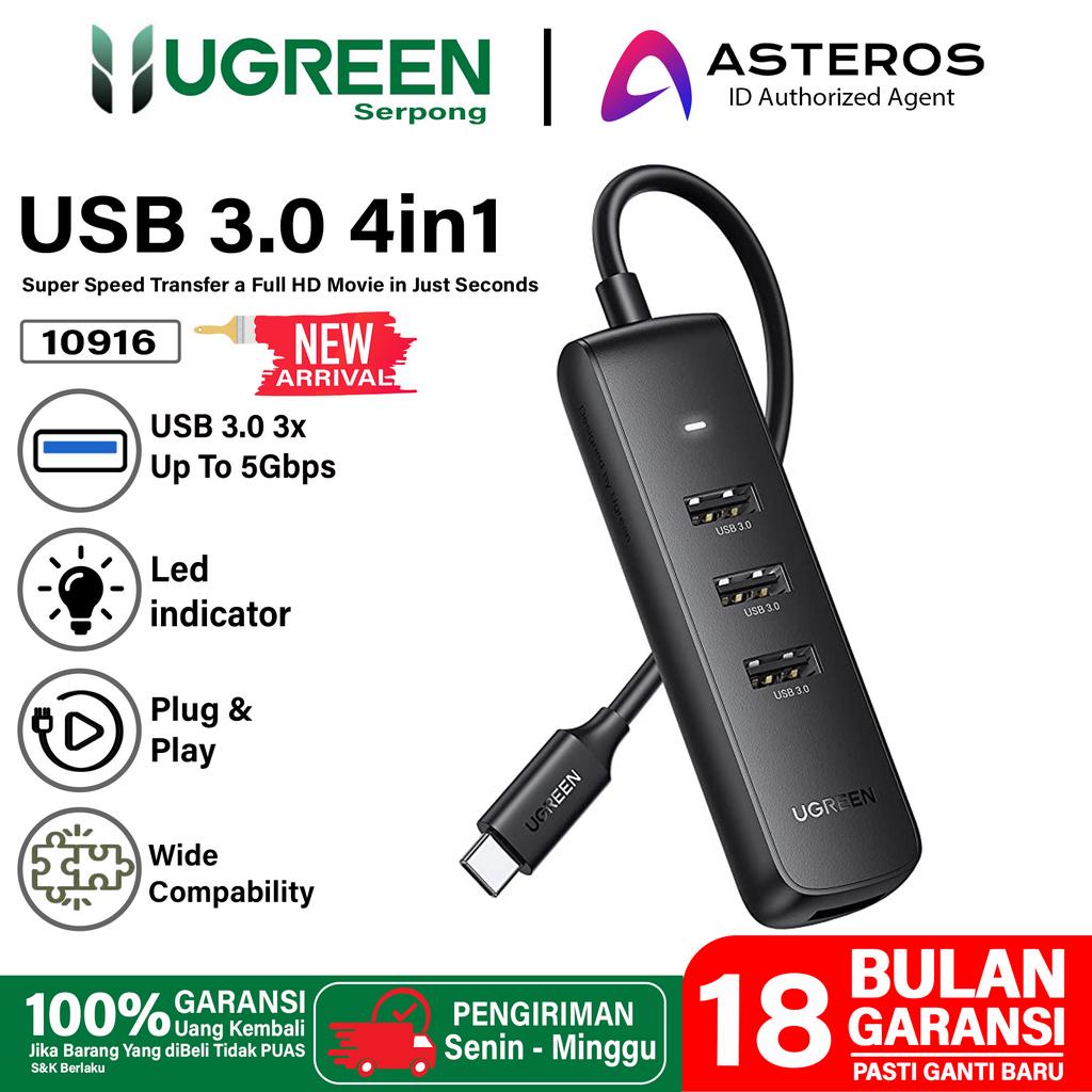 UGREEN Hub USB Type C to Lan RJ45 + USB 3.0 4 Port High Speed 5Gbps