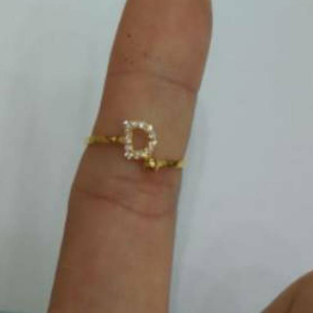cincin huruf d model korea cincin kekinian hadiah ultah