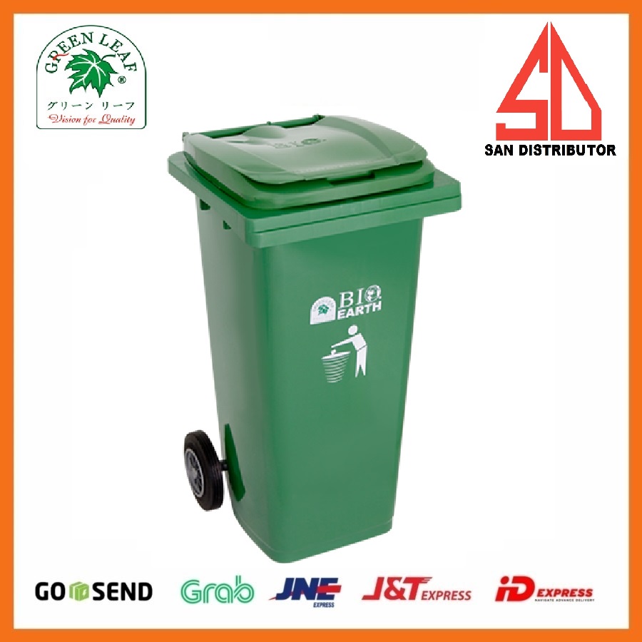 KOTAK SAMPAH TONG SAMPAH RODA 2312 BIO Dustbin 120 L Tempat Sampah GREENLEAF OUTDOOR