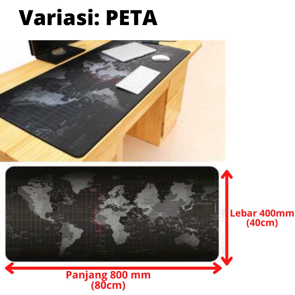 Mouse Pad Gaming Lebar Besar Alas Keyboard Mousepad Gaming Ukuran XL - XXL Desk Mat Anti Slip