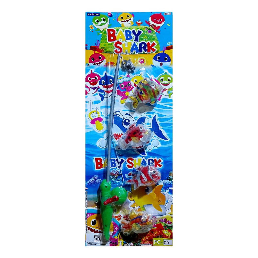 H0395 HAPPY KIDS MAINAN ANAK PANCINGAN IKAN MAGNET MAINAN FISHING GAME BABY SHARK PC09