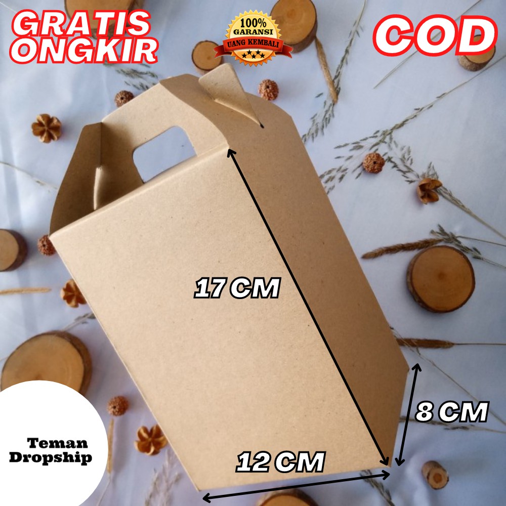 

TAS BOX KOTAK KADO GABLE BOX KADO PACKING SOUVENIR SIZE 17X12X8 CM