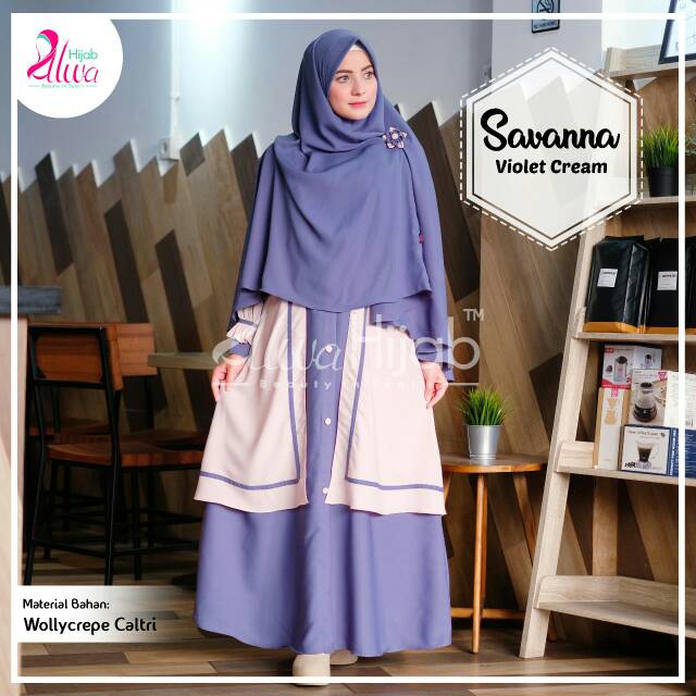 (Open PO) Gamis Syari Savanna Set by Alwahijab