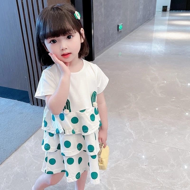 Promo !! Dress anak perempuan import / Dress lucu untuk anak / Dress polka ear bunny ukuran 2-5th