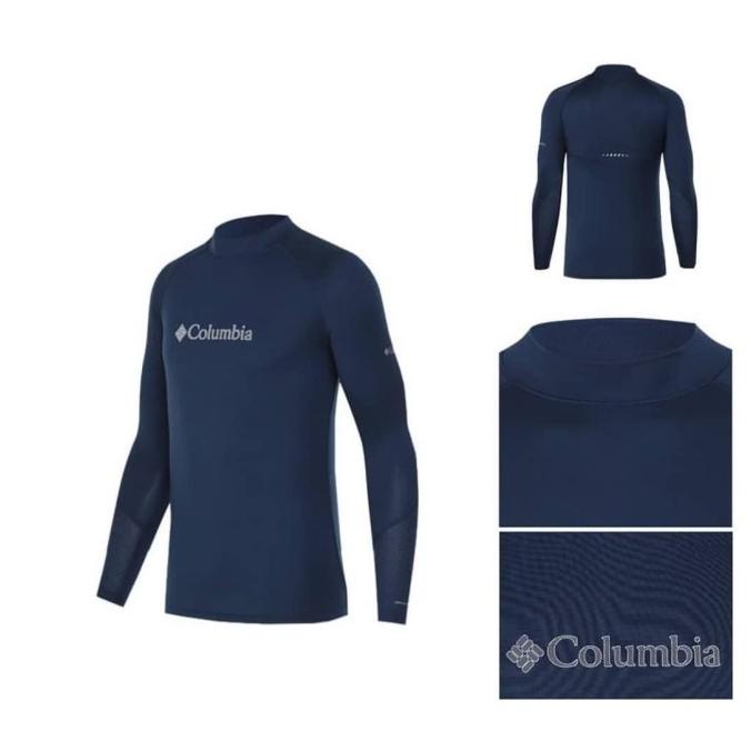 BISA COD Columbia Men Manset Baselayers Omni Heat NAVY ORIGINAL Branded
