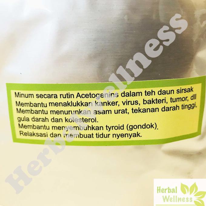 

[[BISA COD]] TEH CELUP DAUN SIRSAK (ANTI KANKER,VIRUS,TUMOR) - 15 SACHET PROMO SPECIAL Kode 863