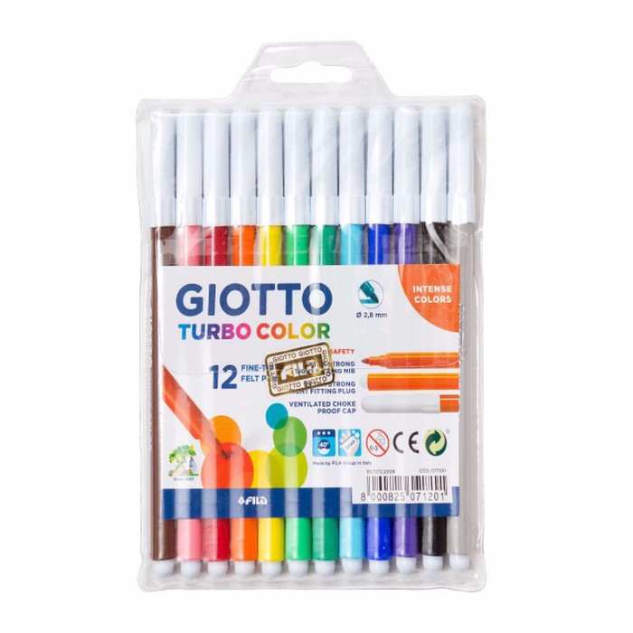 

Mantul Spidol Warna Giotto Turbo Color 12 Warna ORI