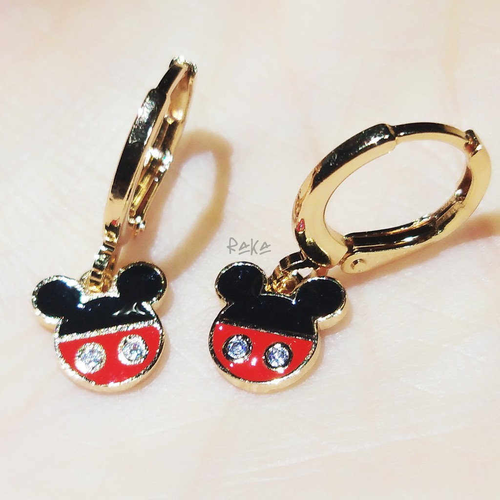 RAKA Acc - Earrings Anting Clip / Klip MICKEY MOUSE Simple Xuping Gold Perhiasan Aksesoris 081