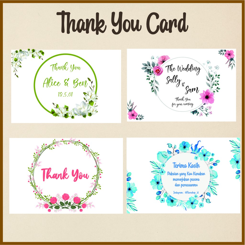 

Cetak Art Karton Thank You Card / Gift Card / Kartu Ucapan Terima Kasih