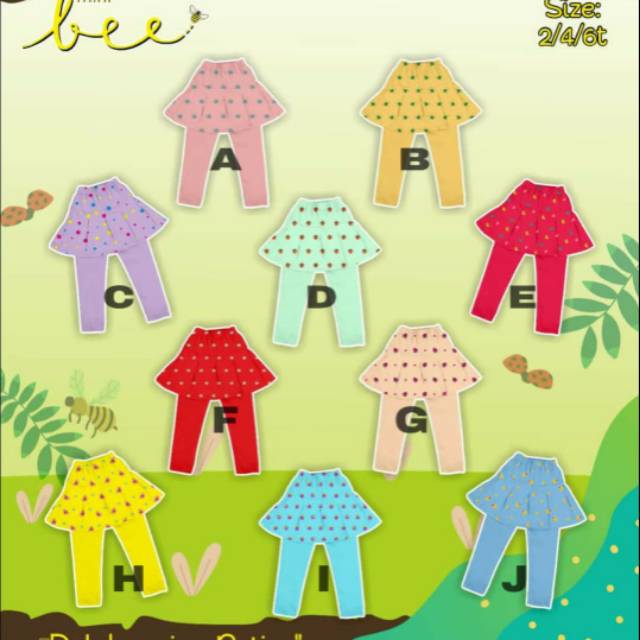 Leging rok legging anak 2-5th