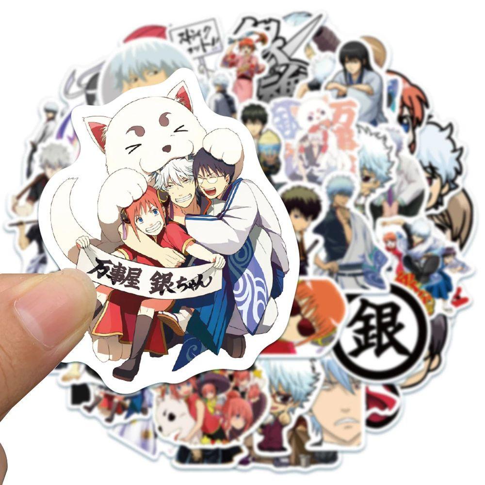 [Elegan] Gintama Stiker Hadiah Stiker Lucu Dekorasi Stiker Motor Stiker Perekat Diri Alat Tulis Stiker Kartun Skateboard Stiker Graffiti Stiker