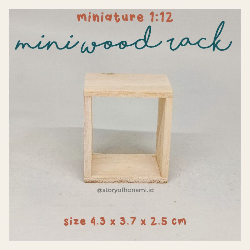 MINIATUR 1:12 MINI WOOD RACK RAK KAYU KECIL MAINAN