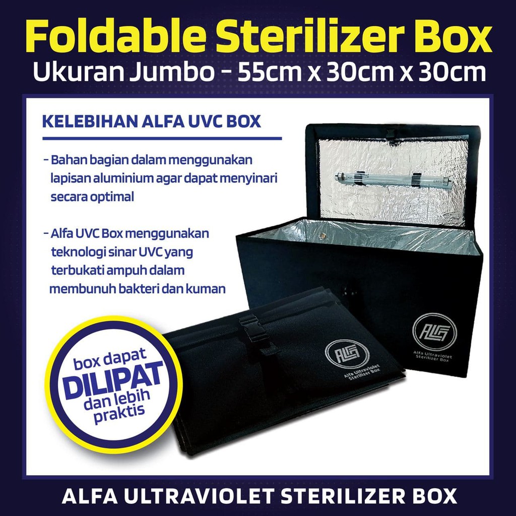 UVC BOX / UV BOX STERILIZER / UVC STERILIZER BAG DISINFECTION BOX. 99,99% LARGE SIZE (GARANSI 7HR)