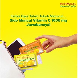 VITAMIN C 1000 MG SIDOMUNCUL BOX ISI 6 SACHET SUGAR FREE