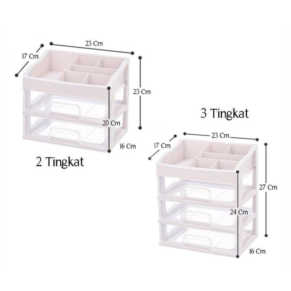 BY-03 Rak Kosmetik Susun 3 laci susun