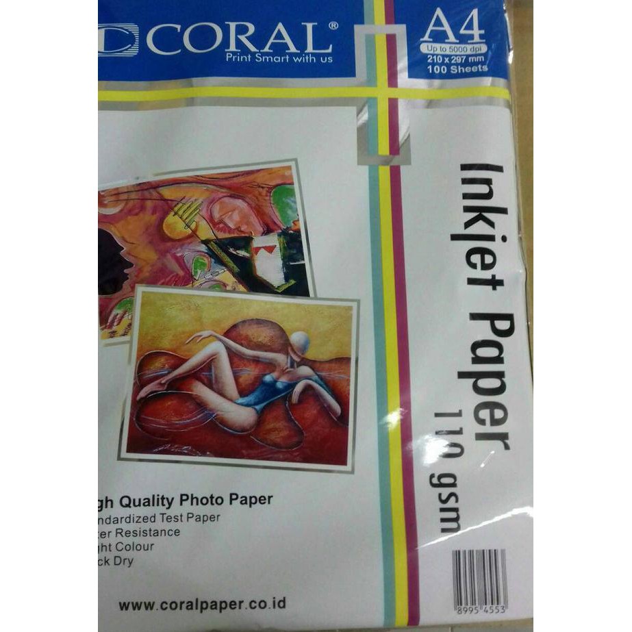 

♠ inject paper coral 110 gram isi 100 lembar ♨