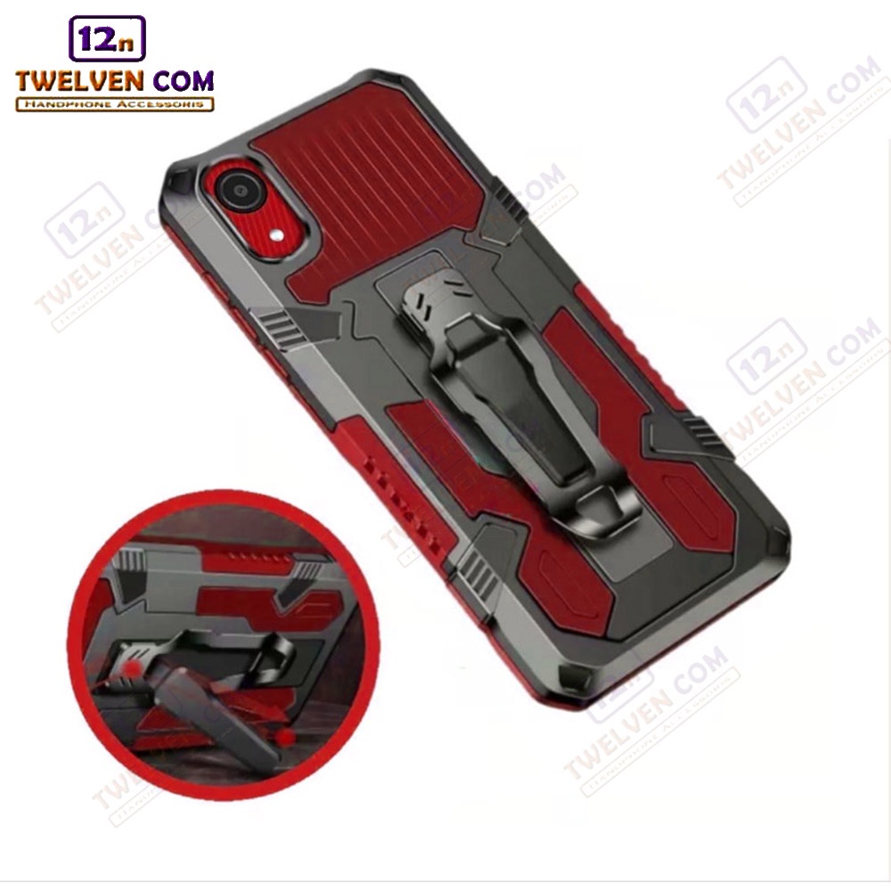 Case Shockproof Samsung A03 Core Armor Hardcase Stand Clip