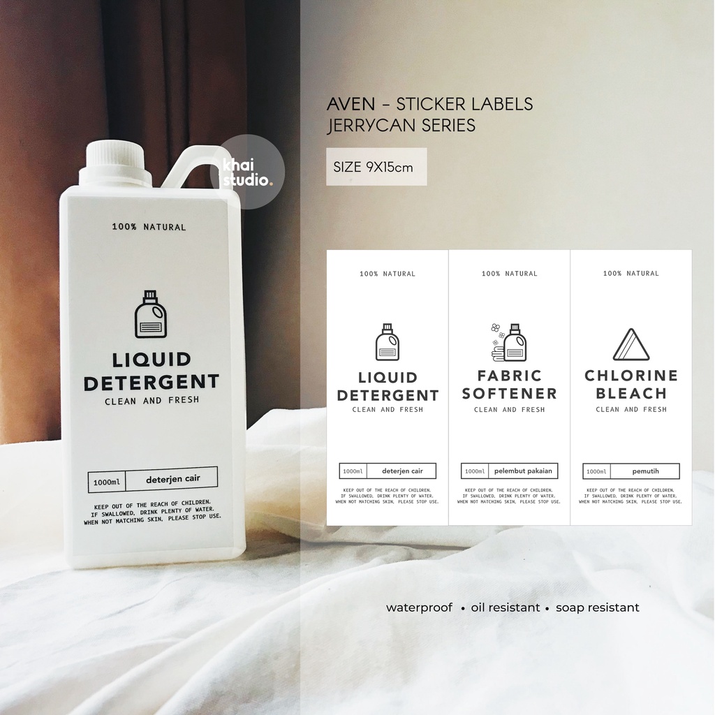 AVEN - Label Sticker Botol Refill Laundry