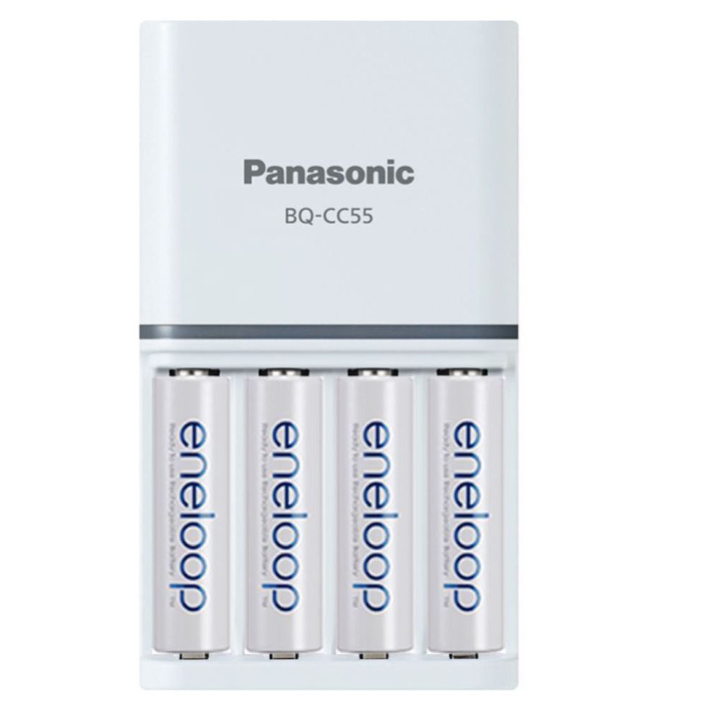 Panasonic eneloop Smart &amp; Quick Charger Baterai + Battery AA 4pcs