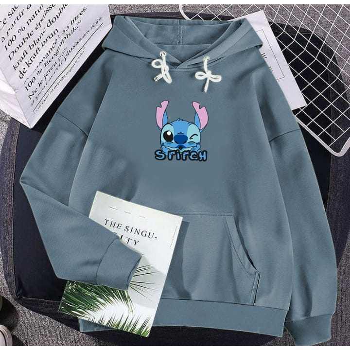 Stitch Hoodie Jaket Hoodie Motif Cute Cartoon Stitch Terbaru