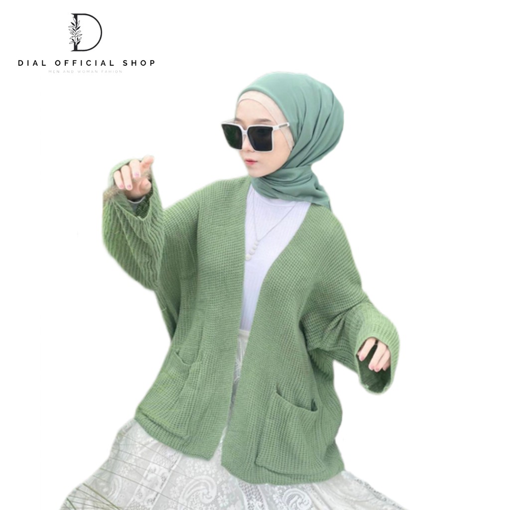 DIAL - Cardigan Rajut Panjang Tebal Loocy 7 Gate Kardigan Wanita-5