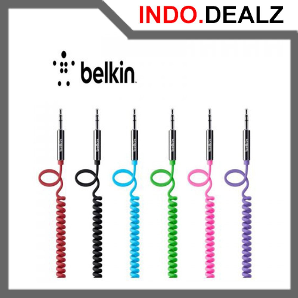 Belkin Aux Cable Mixit Coiled Cable for Handphone Kabel Belkin utk HP Apple Android Xiaomi Lenovo