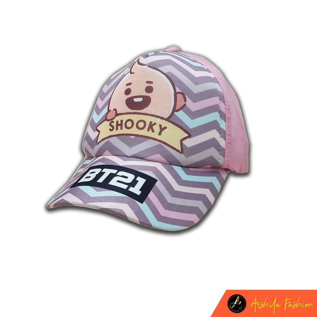Topi Anak Sablon BTS Karakter K pop Usia 3-10 tahun-Shoky