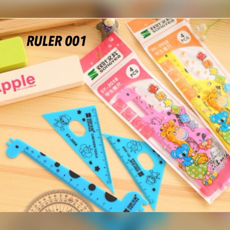 

RULER 001 | PENGARIS 4 in 1 ( PANJANG, SEGITIGA, BUSUR )