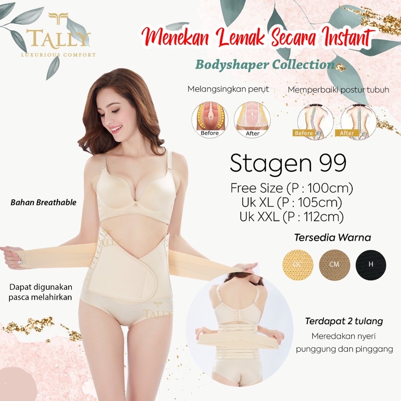 TALLY STAGEN / CORSET 99 I FREE SIZE STANDAR, XL, DAN XXL (JUMBO) | DOUBLE PEREKAT | BAHAN POLYESTER