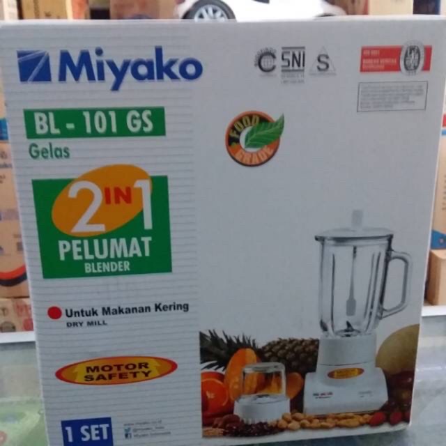 Blender miyako 101 GS ( 2in1) gelas kaca -