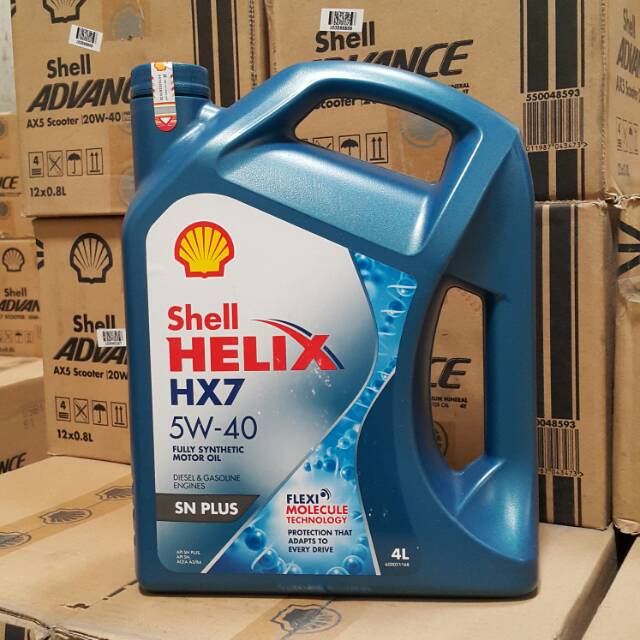 OLI MESIN MOBIL BENSIN SHELL HELIX HX7 5W-40 4 LITER