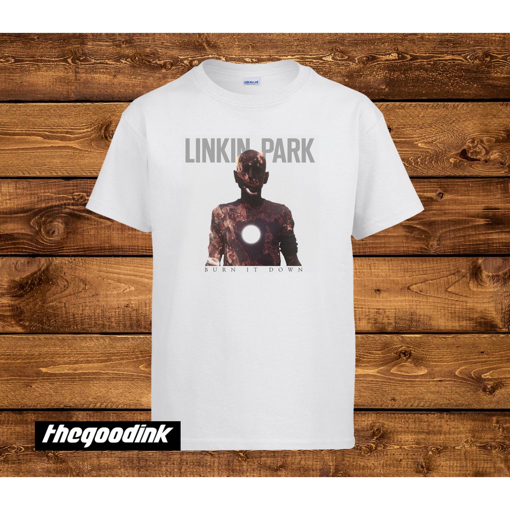 Kaos Linkin Park - Burn It Down - Original Gildan T-shirt DTG Print