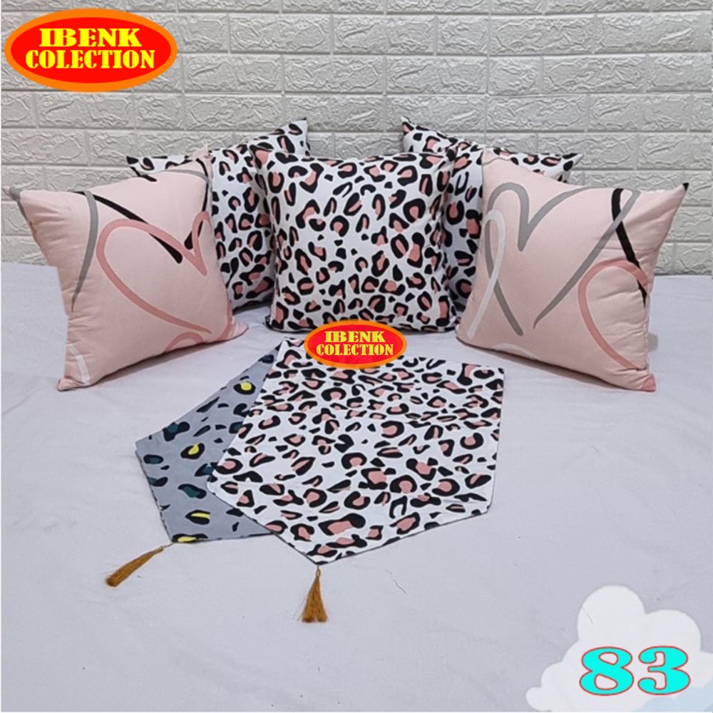 Paket 5 Sarung Bantal + Taplak 50X50 cm MOTIF 300 sd 330