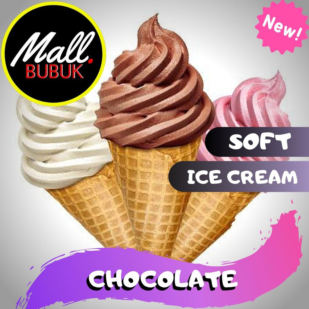 

SOFT ICE CREAM rasa COKLAT 1Kg - Bubuk SOFT ICE CREAM rasa COKLAT