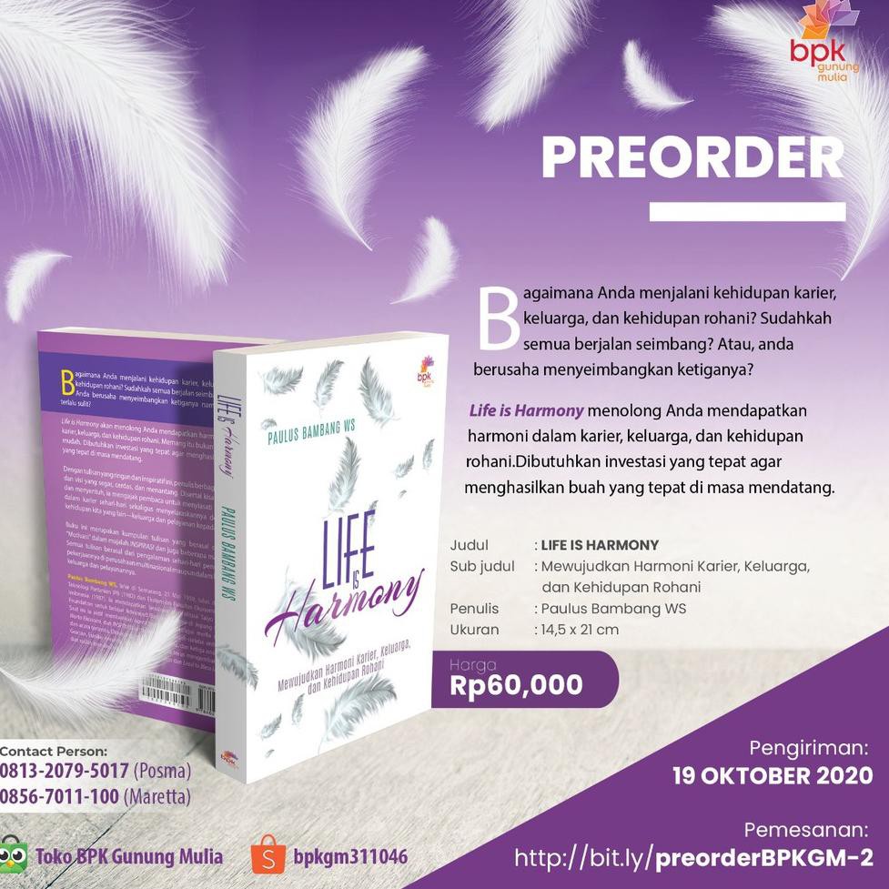 [KODE C4110] BUKU LIFE IS HARMONY - TANGAN PENGHARAPAN